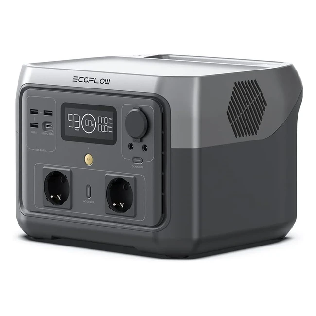 EcoFlow Centrale Elettrica Portatile River 2 Max - Batteria LiFePO4 da 512Wh - R