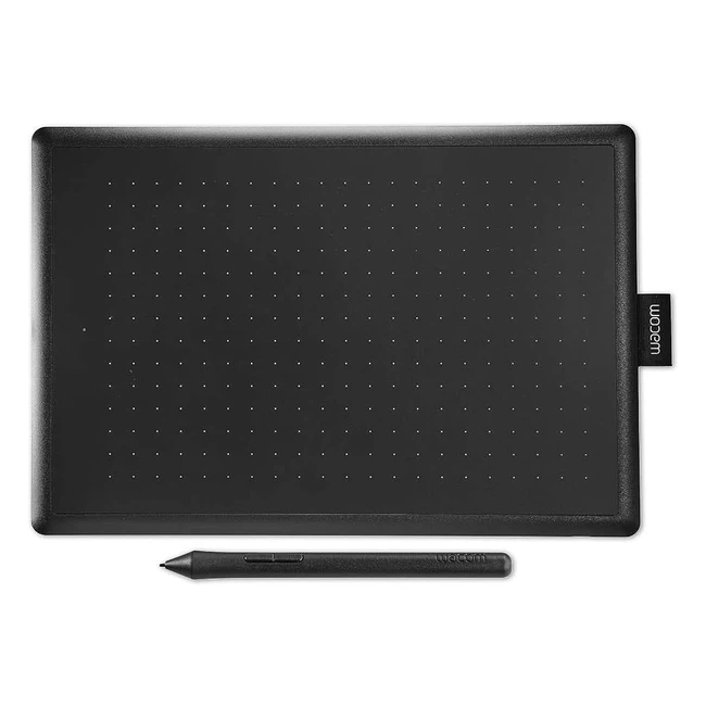 One by Wacom Pen Tablet für Windows Mac Chromebook, mittelgroß, schwarz/rot, druckempfindlicher Stift