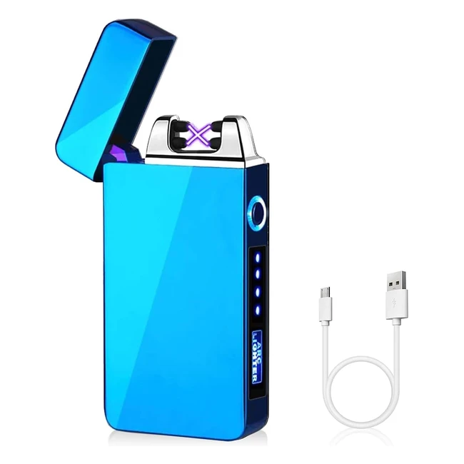 Mechero Eléctrico USB Recargable Kipida - Modo Encendedor de Moda Único - Prueba de Viento - Regalos para Hombres - San Valentín - Día del Padre