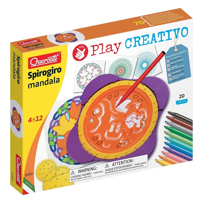 Quercetti Q1680 Spirogiro Mandala - Designer circolare con ingranaggi colorati