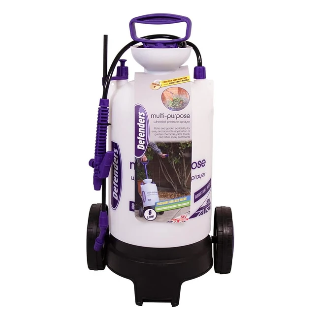 Defenders Multipurpose Wheeled Pressure Sprayer 8L - Ideal for Garden Use
