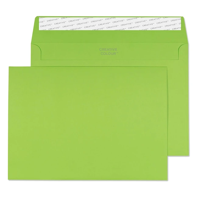 Enveloppes vert citron Blake Creative Colour C5 162 x 229 mm 120 gm - Bote de 25