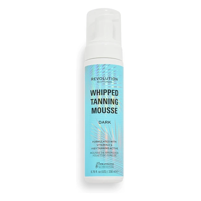 Makeup Revolution Whipped Tanning Mousse - Dark 200ml | Quick Drying, Streak-Free, Vegan