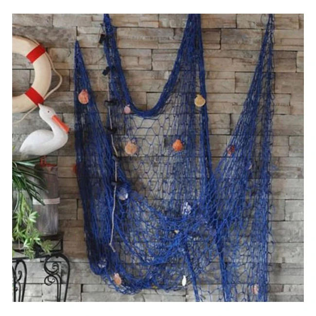 Rete da pesca cucita a mano decorazione per casa o ristorante stile mediterran