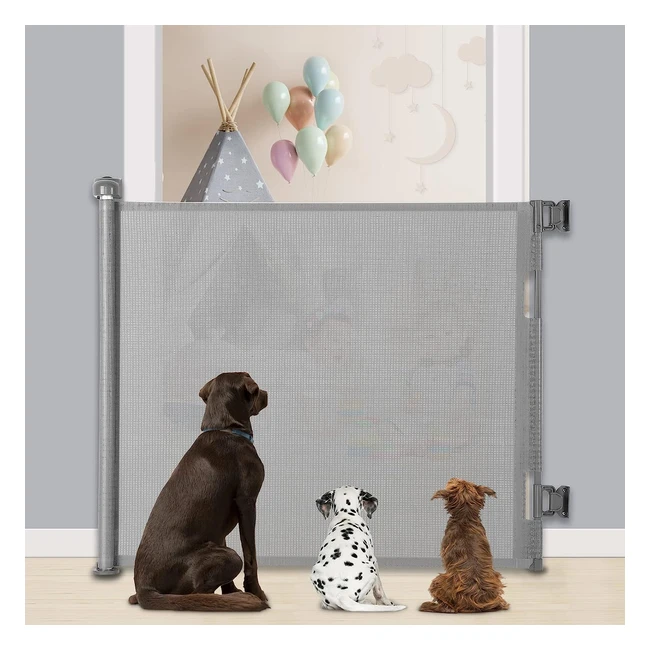 Cancelletto per cani estensibile 140 cm - Sicurezza per bambini - Interno ed esterno