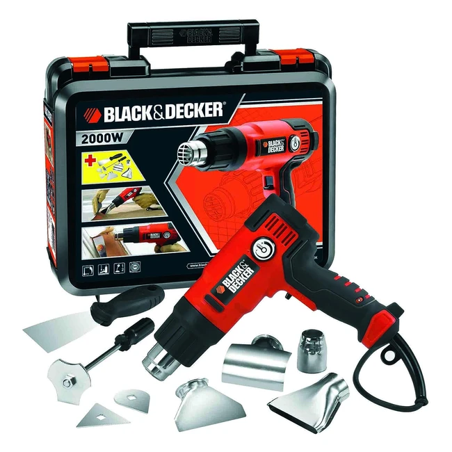 Pistola Termica Black+Decker KX2200KQS - 2000W - 8 Accessori - Valigetta