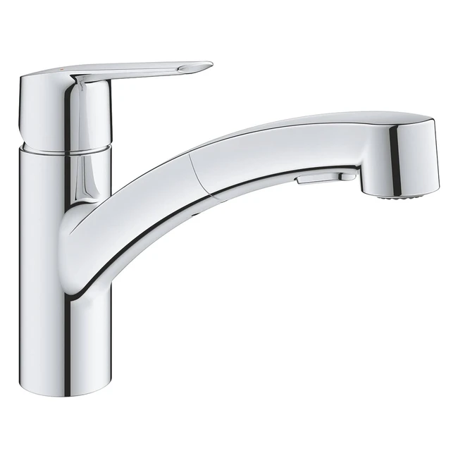 Robinet de cuisine Grohe QuickFix Start, douchette extractible, 2 jets, installation facile, chromé 30531001