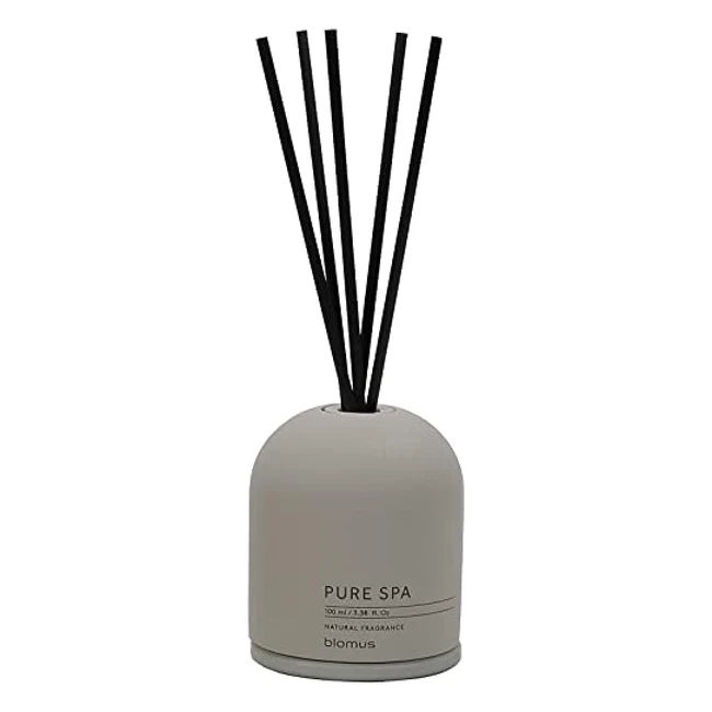 Blomus Royal Leather Satellite Room Fragrance Set - Concrete Coloured Glass Plastic - 9 cm