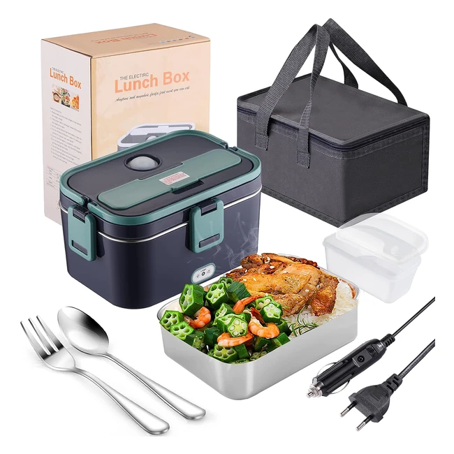 Fiambrera eléctrica 18L 60W 12V 24V 220V Kimfead - Calentador de comida 3 en 1