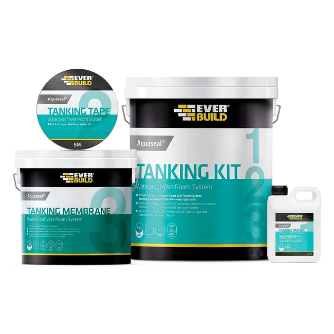 Everbuild Aquaseal Tanking Kit - Waterproof Wet Room System
