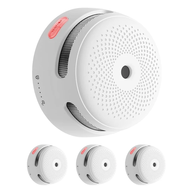 Détecteur de fumée wifi Xsense compatible avec l'appli Xsense Home Security - Lot de 3