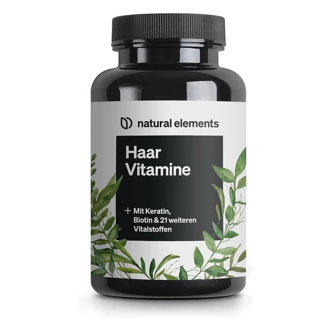 Haarvitamine 180 Kapseln Premium Hochdosiert mit Keratin Biotin Selen Zink Hirseextrakt Bioaktive B-Vitamine und mehr