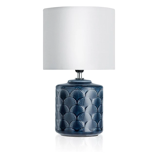 Lampe de chevet bleu blanc Pauleen 48021 - Décoratif et haut de gamme