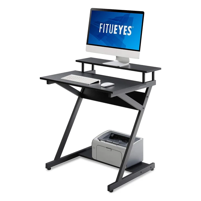 Fitueyes Holz Computertisch mit Tastaturtisch Z-frmiger Schreibtisch fr das