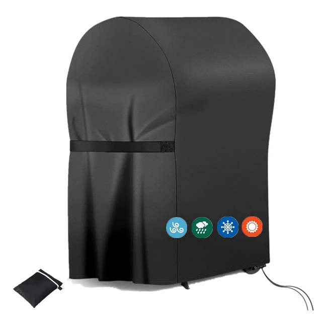 Housse de barbecue imperméable avec poche et cordon ajustable - 77x67x110cm