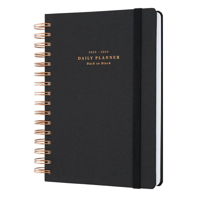 Kokonote Planer 2023 2024 A5 Ringbuch Schwarzes Tagebuch 388 Seiten