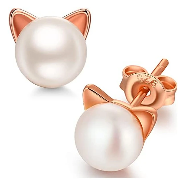 Orecchini Gatto Argento 925 Perle 75mm - Bellissimi Gioielli
