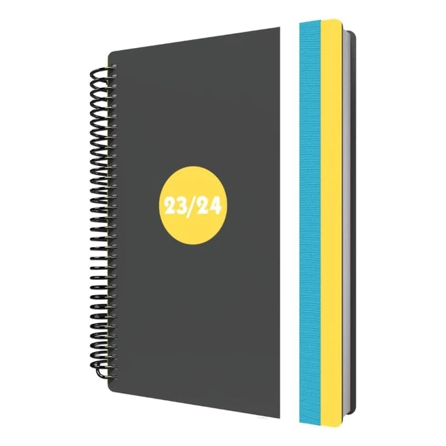 Collins Delta Academic 202324 A5 Day to Page Mid Year Diary Planner - Yellow