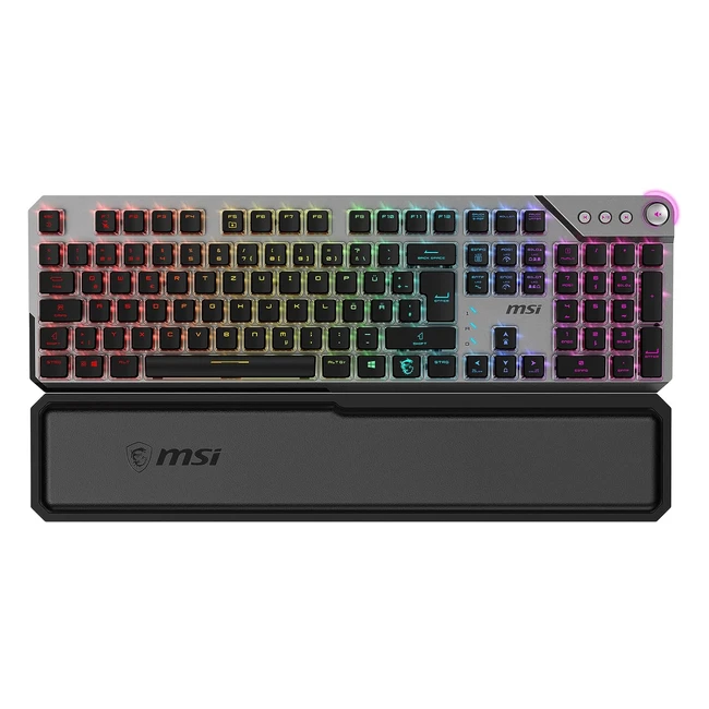 MSI Vigor GK71 Sonic Red DE Gaming Tastatur QWERTZ Mechanische Sonic Red Switches Mystic Light RGB Kabelgebunden Schwarz