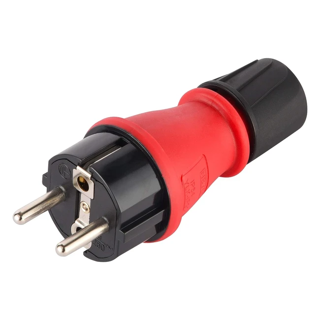 Fiche mâle étanche électraline 55082 - Protection IP54 - Super solide et haute visibilité - Installation rapide