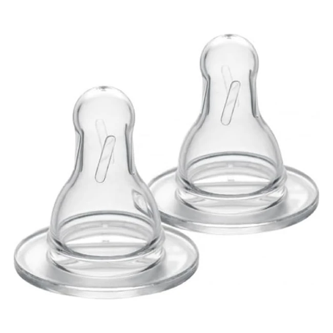 Medela Tettarelle per Latte Materno Flusso Medio - Confezione 2 Tettarelle di Ricambio - Senza BPA