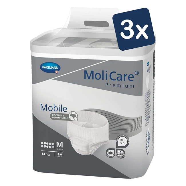 Molicare Premium Mobile 10 Tropfen Erwachsenenwindeln - Hohe Saugfähigkeit, optimale Hautverträglichkeit