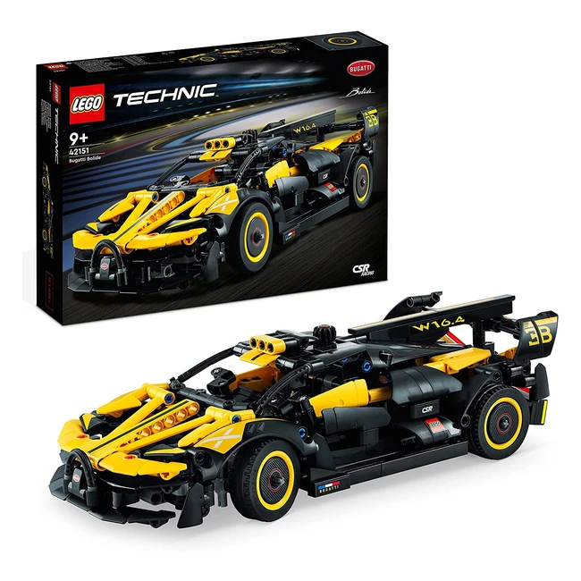 Lego Technic Bugatti Bolide Racing Car Model Building Set - Authentic Design, Working Engine, Scissor Doors - Kids Boys Girls 42151