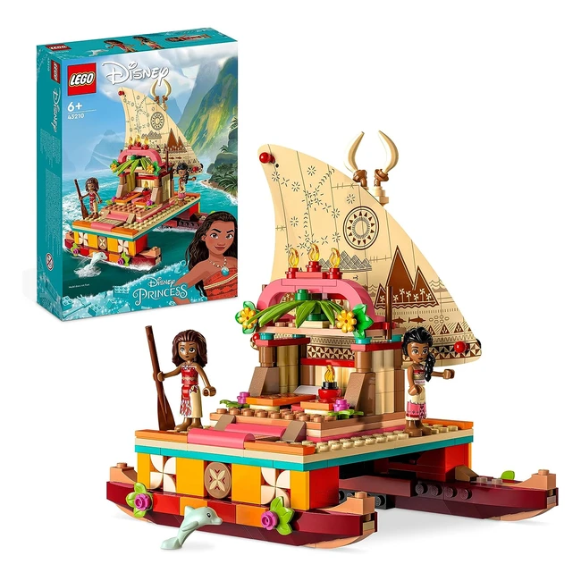 LEGO 43210 Disney Princess Moana's Wayfinding Boat Toy - Creative Building Toys for Kids