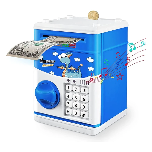 Hucha Electrnica para Nios y Nias - Banco de Dinero con Contrasea - Ahor
