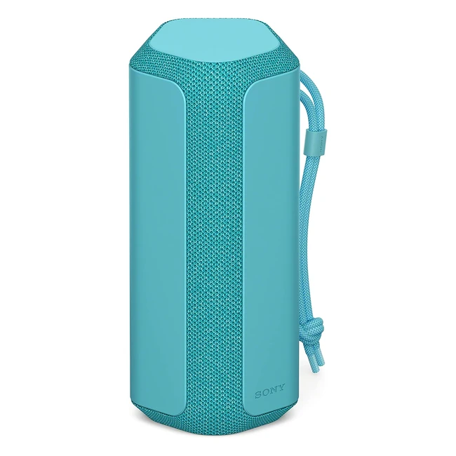 Sony SRSXE200 Tragbarer kabelloser Bluetooth-Lautsprecher, wasserdicht, stoßfest, 16 Stunden Akkulaufzeit, blau