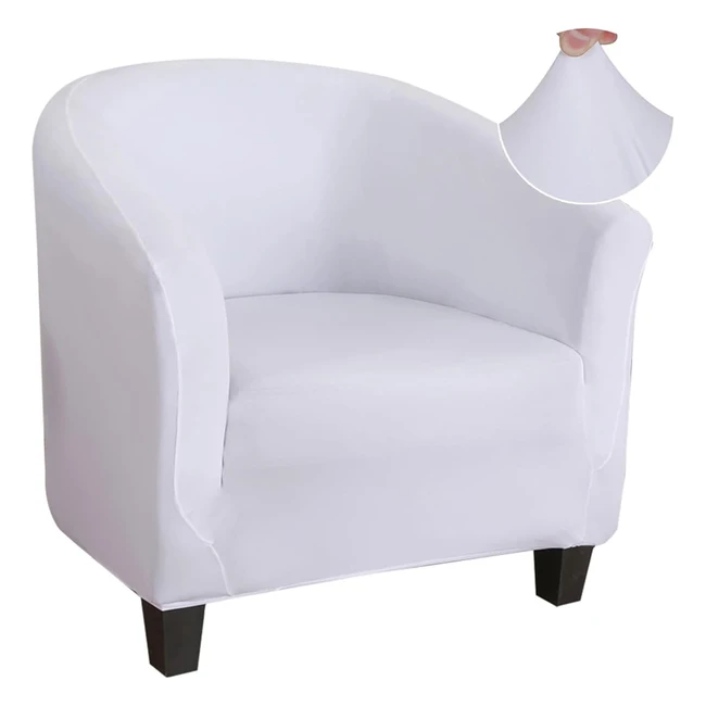 Funda de Sillón Elástica Chesterfield - Ajustable y Lavable - Blanco