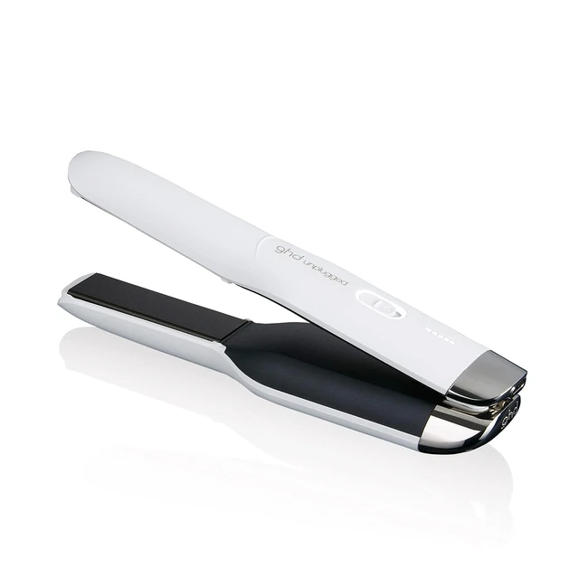Plancha de pelo profesional inalámbrica ghd Unplugged, tecnología dual zone, blanca