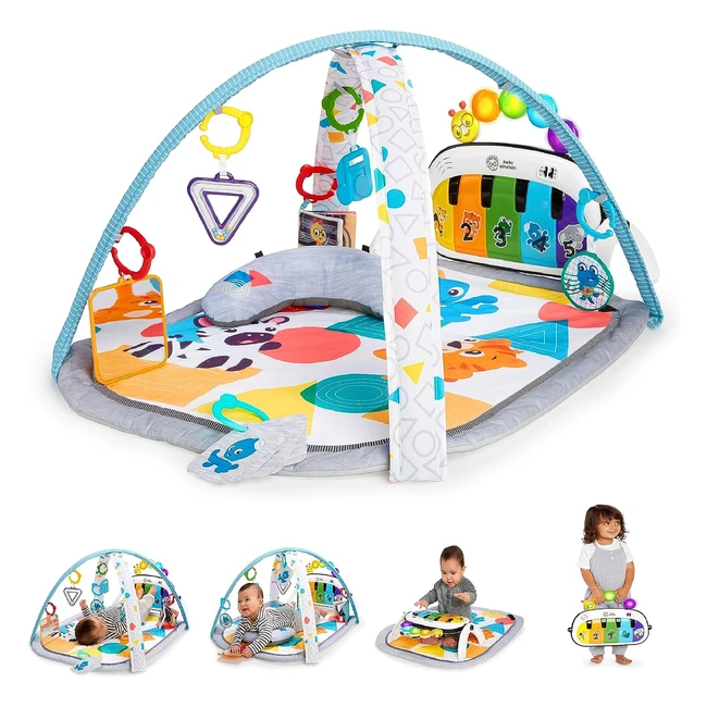 Baby Einstein 4in1 Kickin Tunes Gym with Piano Mat - Detachable Toys, Lights & Music