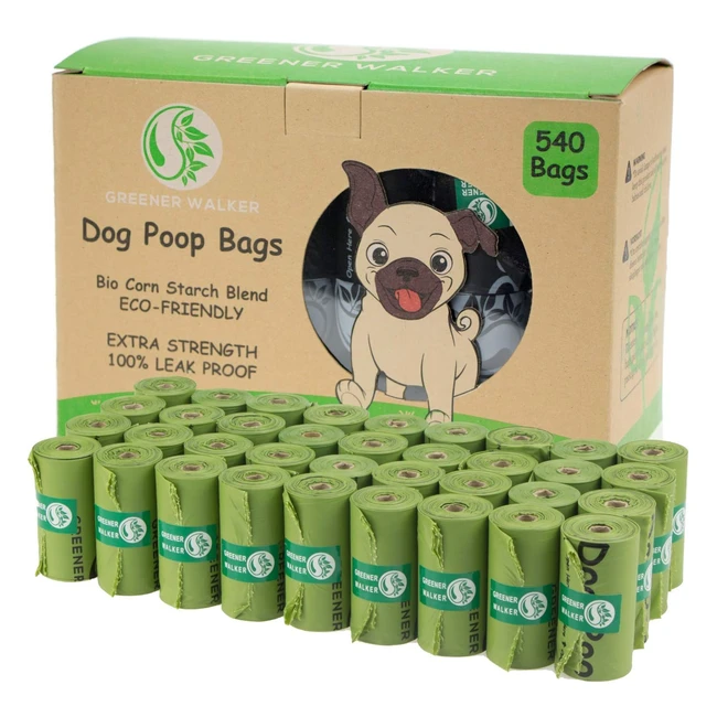 Sacchetti per bisogni dei cani Greener Walker 540 unit extra spessi e 100 pro