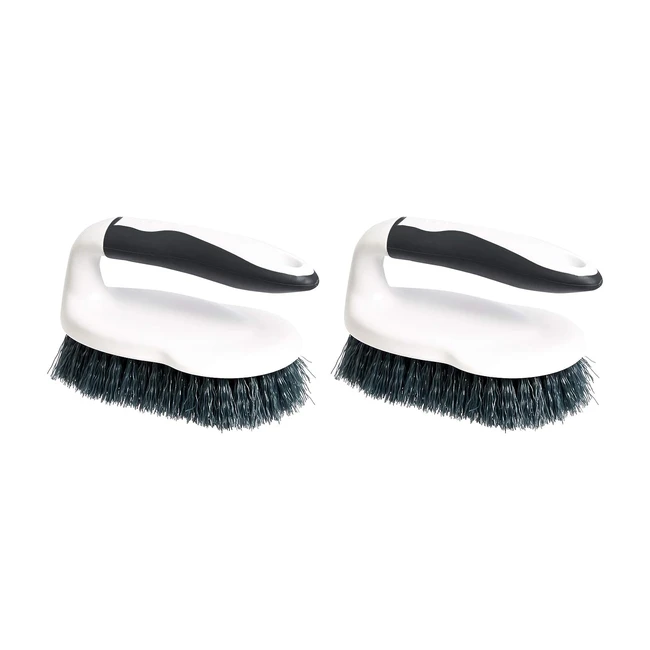 AmazonCommercial Spazzola Multiuso - Confezione da 2 - Pulisce e Sconfigge Sporco, Grassi e Incrostazioni