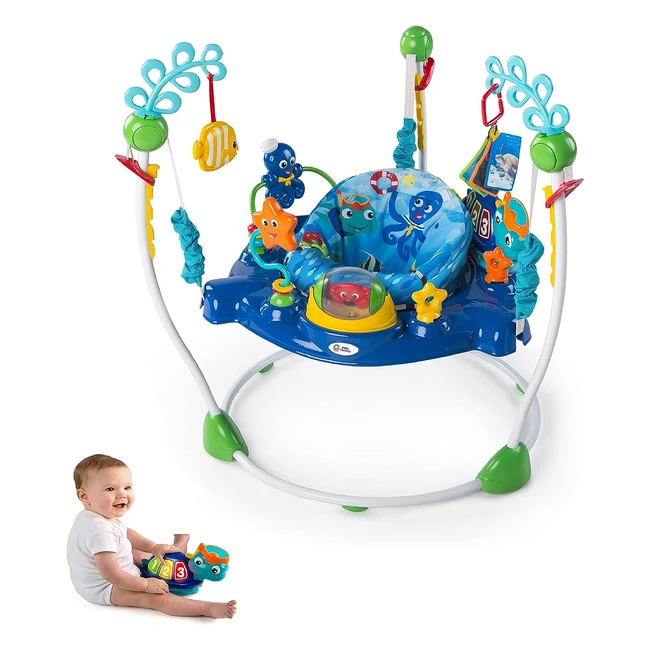 Baby Einstein Neptune's Ocean Discovery Jumper - 360 Rotation, 4 Adjustable Heights - Introduces Numbers and Colors