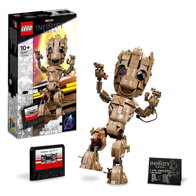 LEGO 76217 Marvel I Am Groot Bauspielzeug-Set mit Baby Groot Figur aus Guardians of the Galaxy 2 - Tolles Geburtstagsgeschenk für Jungen, Mädchen und Avengers-Fans
