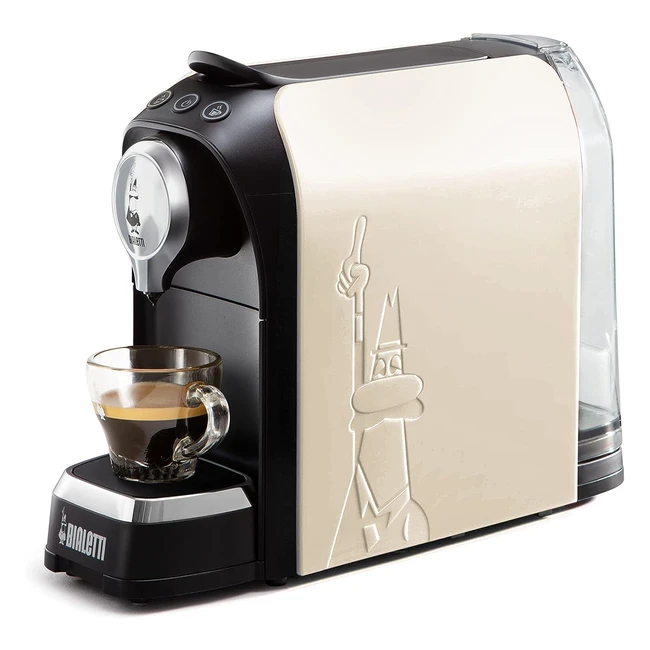Bialetti Super Macchina Caffè Espresso per Capsule in Alluminio - Supercompatta - Serbatoio 700 ml - Bianco Latte