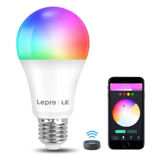 Lampadina LED E27 WiFi Intelligente Lepro 9W RGB Dimmerabile