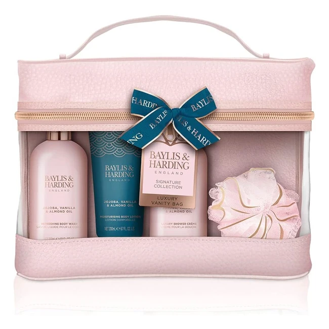 Baylis Harding Jojoba Vanilla Almond Oil Luxury Vanity Gift Set - Vegan Friendly