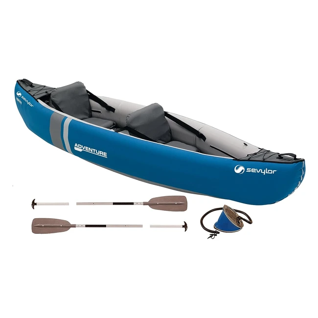 Kayak gonflable Adventure Cano Canadien 2 places - Sevylor - Réf: 314x88cm - Stabilité et confort sur l'eau