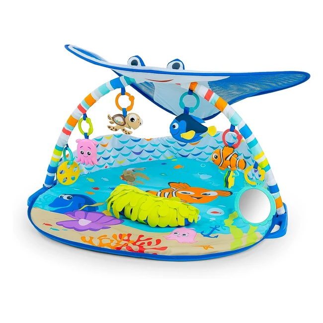 Bright Starts Disney Baby Finding Nemo Ocean Lights Gym & Play Mat - Detachable Toys, Sound & Music