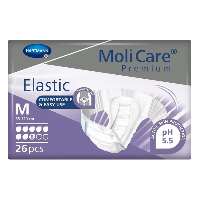 Molicare Premium elastische Windelhosen für starke Inkontinenz, Männer und Frauen, Größe M (85-120 cm Hüftumfang), 26er Pack