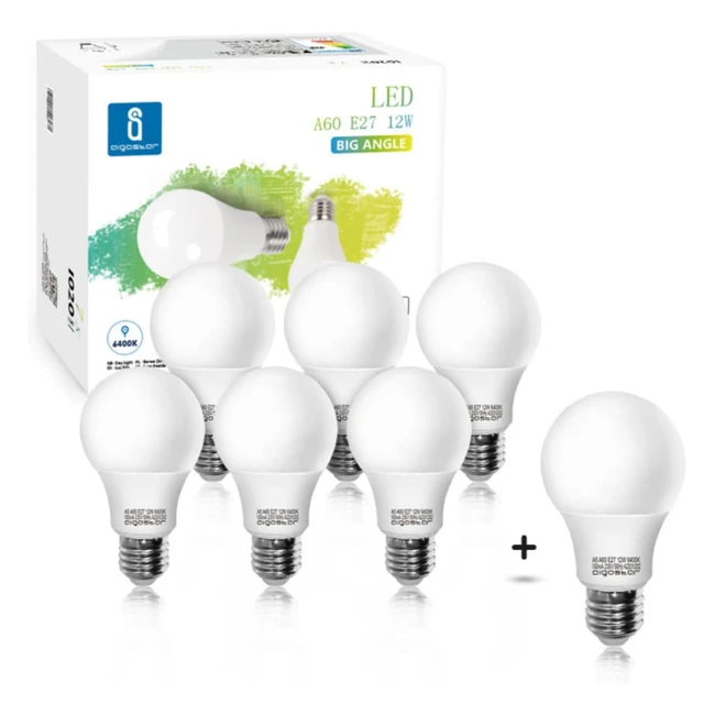 Ampoule LED E27 12W Aigostar - Lumière Blanche Froide 6400K - Pack de 7