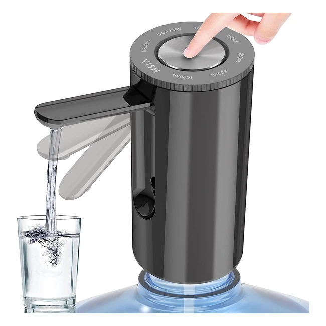 Distributeur d'eau automatique Yish - Pompe rechargeable USB - Eau froide - Pour bouteille de 5 gallons
