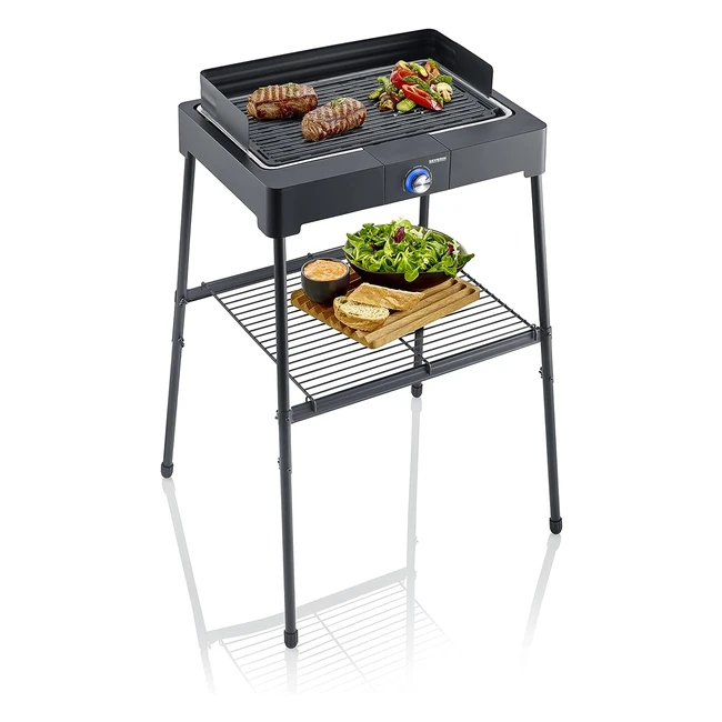 Severin PG 8568 Barbecue Elettrico 2200W - Grill da Tavolo per Interni ed Estern