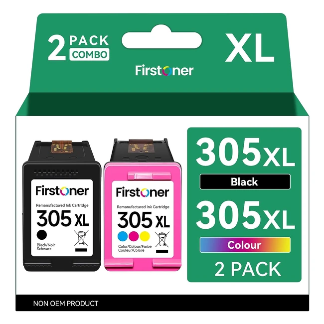 Cartuchos de tinta HP 305XL Refurbished - Negros y de Color - Compatible con HP Envy 6000 - Pro 6400 - Deskjet 2700 - Plus 4100