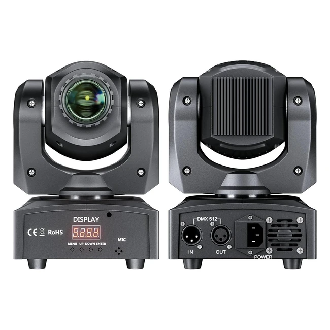 Betopper Luz Discoteca Cabeza Mvil LED RGB Foco Spot Light Auto Sonido Estrobo