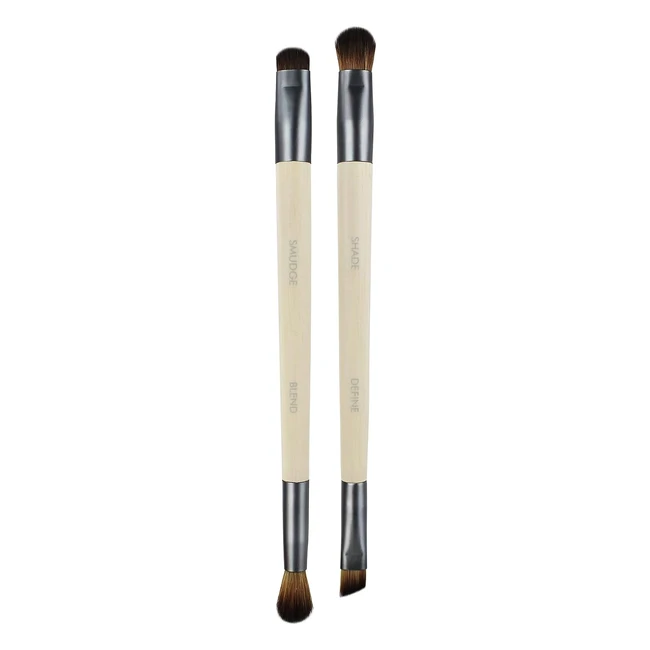 Get Perfect Eye Makeup with Ecotools Eye Enhancing Duo Brush Set - Soft Bristles, Easy Application!