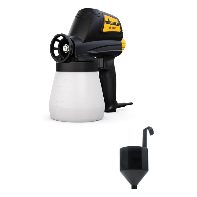 Pistola a spruzzo Wagner W 180 P - Vernici a base di solventi e idrosolubili - Capacità 800 ml - 110 W